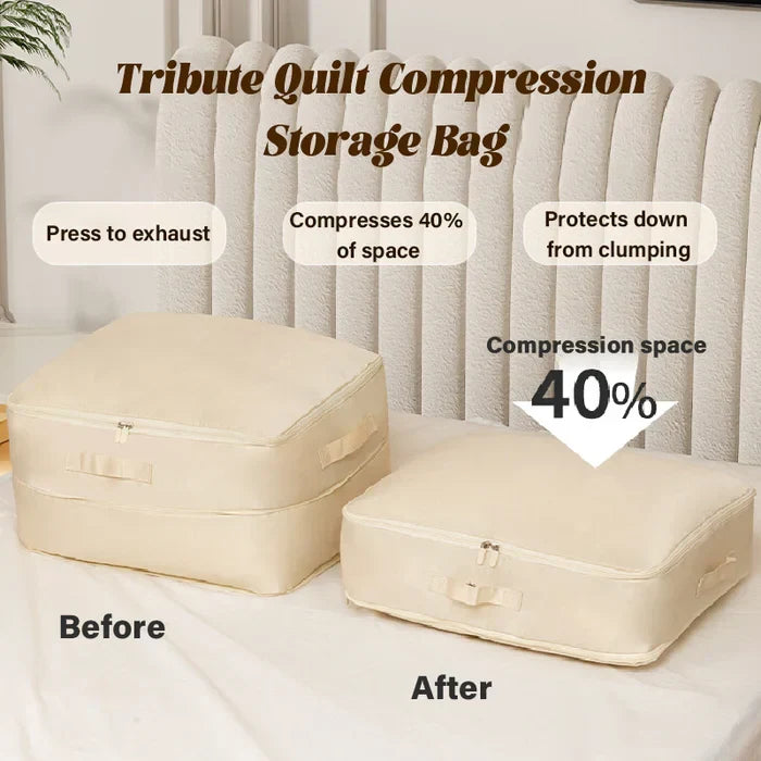 Compression Storage Bag with Built-In Zipper and Reinforced Handles for Bulky Textiles All Vera Mart