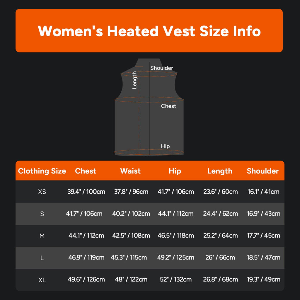 Women's Heated Vest with 6 Heating Zones and 3 Temperature Levels, Machine Washable All Vera Mart