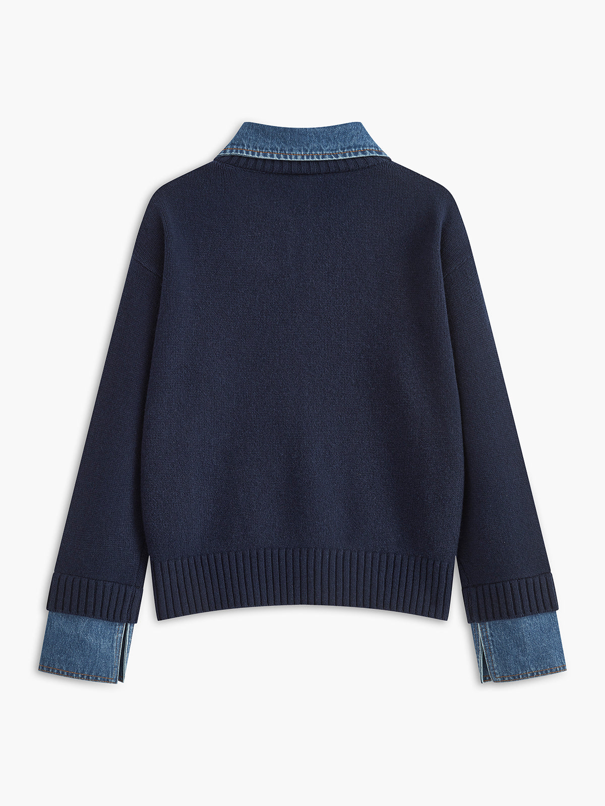 Button Front Pullover Sweater with Shift Fit and Metal Fasteners All Vera Mart