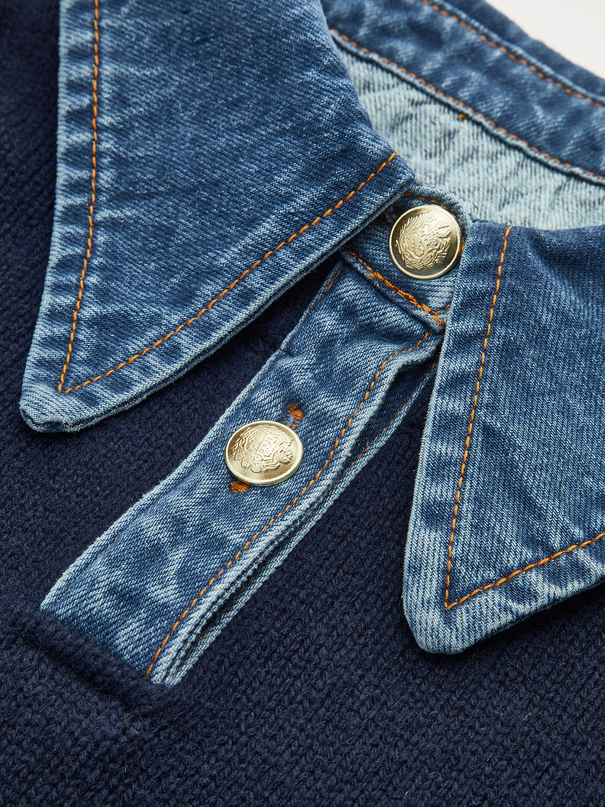 Button Front Pullover Sweater with Shift Fit and Metal Fasteners All Vera Mart