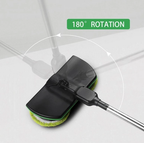 Dual Motor Electric Spin Mop with 180 Degree Swivel Head and Extendable Pole All Vera Mart
