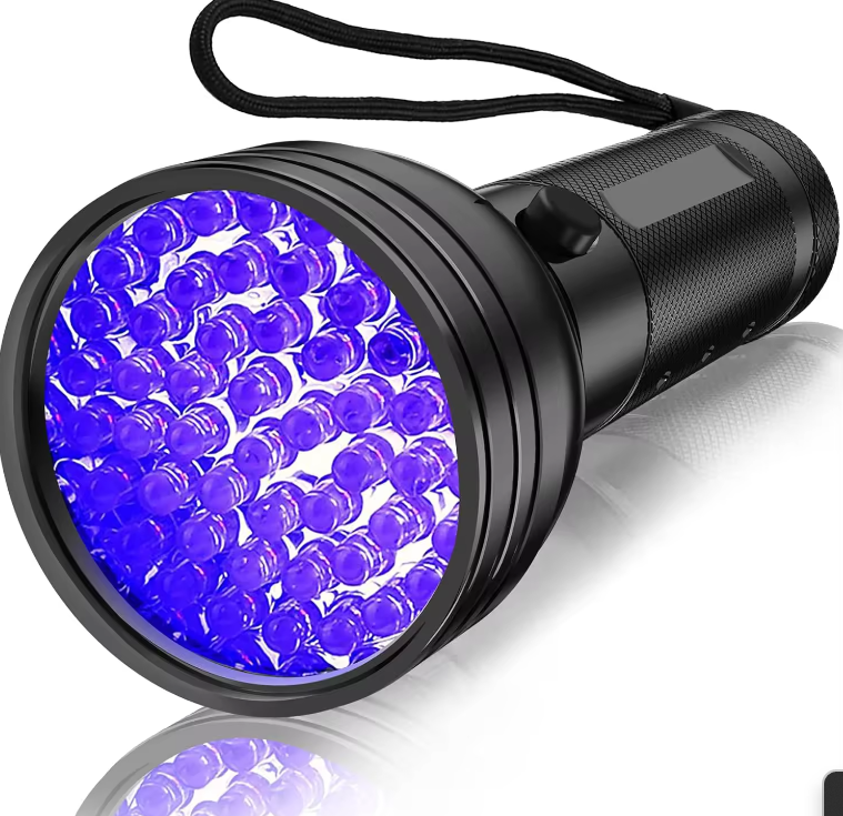 51 LED UV Flashlight for Pet Stain Detection with Aluminum Body and Lanyard All Vera Mart