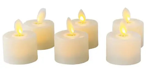 Flameless LED Candles with Remote and Timer, Pack of 6 Warm White Flicker All Vera Mart