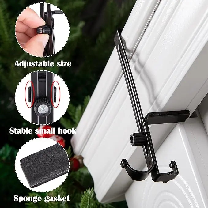 Mantel Hanger for Stockings with Dual Hooks and Adjustable Fit, Holds Up to 20 Lb All Vera Mart