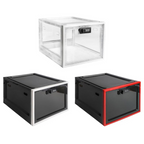 Refrigerator Storage Bin with Combination Lock and Clear Walls, Ventilation Holes All Vera Mart