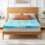 Egg Crate Memory Foam Mattress Topper with Breathable Cover and Non-Slip Base All Vera Mart