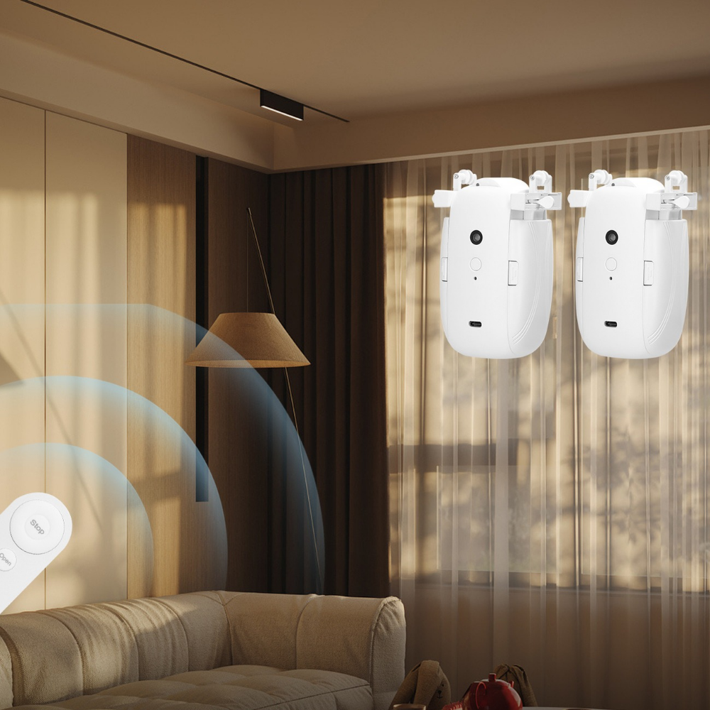 Motorized Curtain Opener with Remote Control and Smart Home Integration All Vera Mart