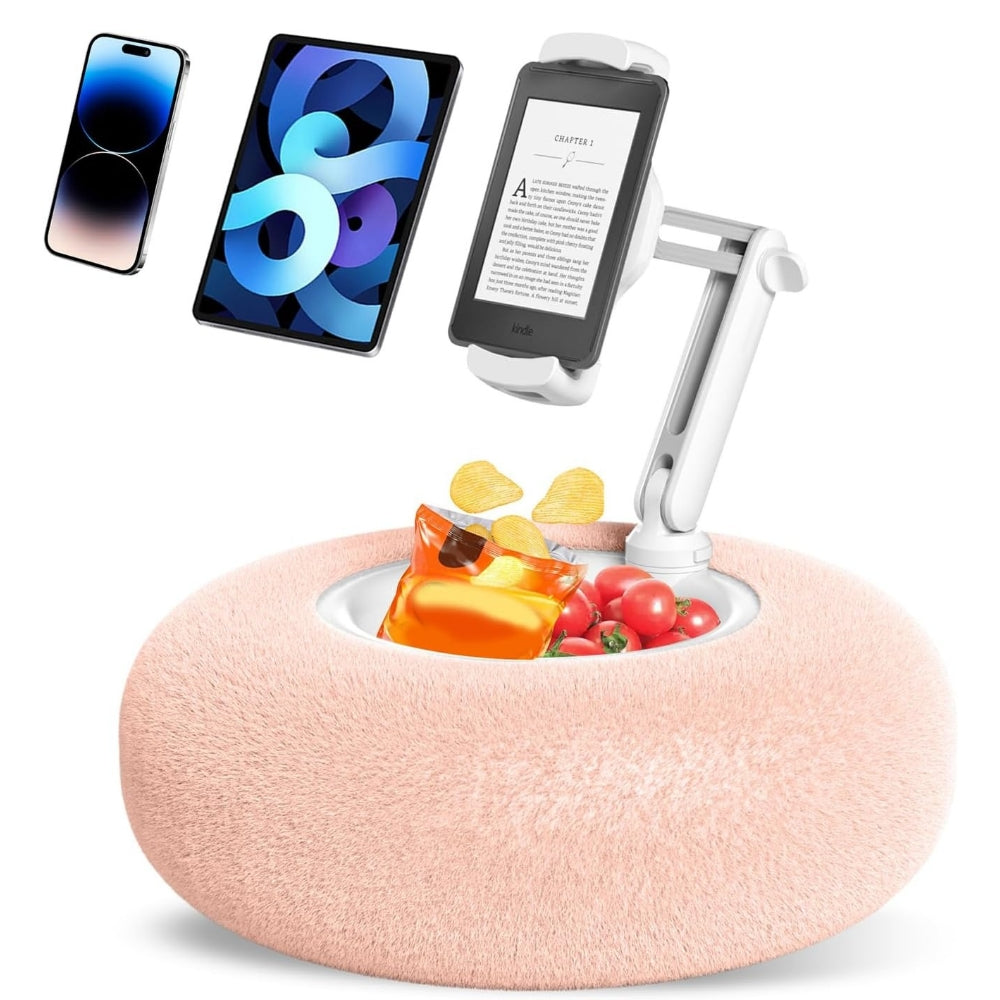 Pillow Phone Holder with Adjustable Slot and Detachable Snack Bowl All Vera Mart