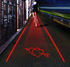 Bike Laser Light with Lane Projection and LED Visibility, 8-Hour Runtime All Vera Mart