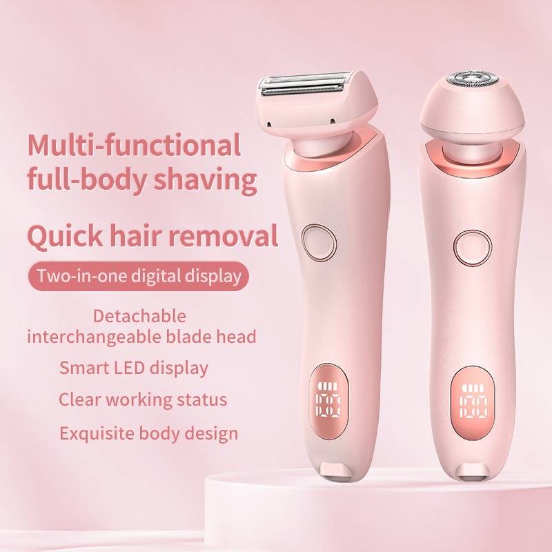 Cordless Electric Shaver with Dual Blade Heads and Waterproof Design, 120-Minute Runtime All Vera Mart
