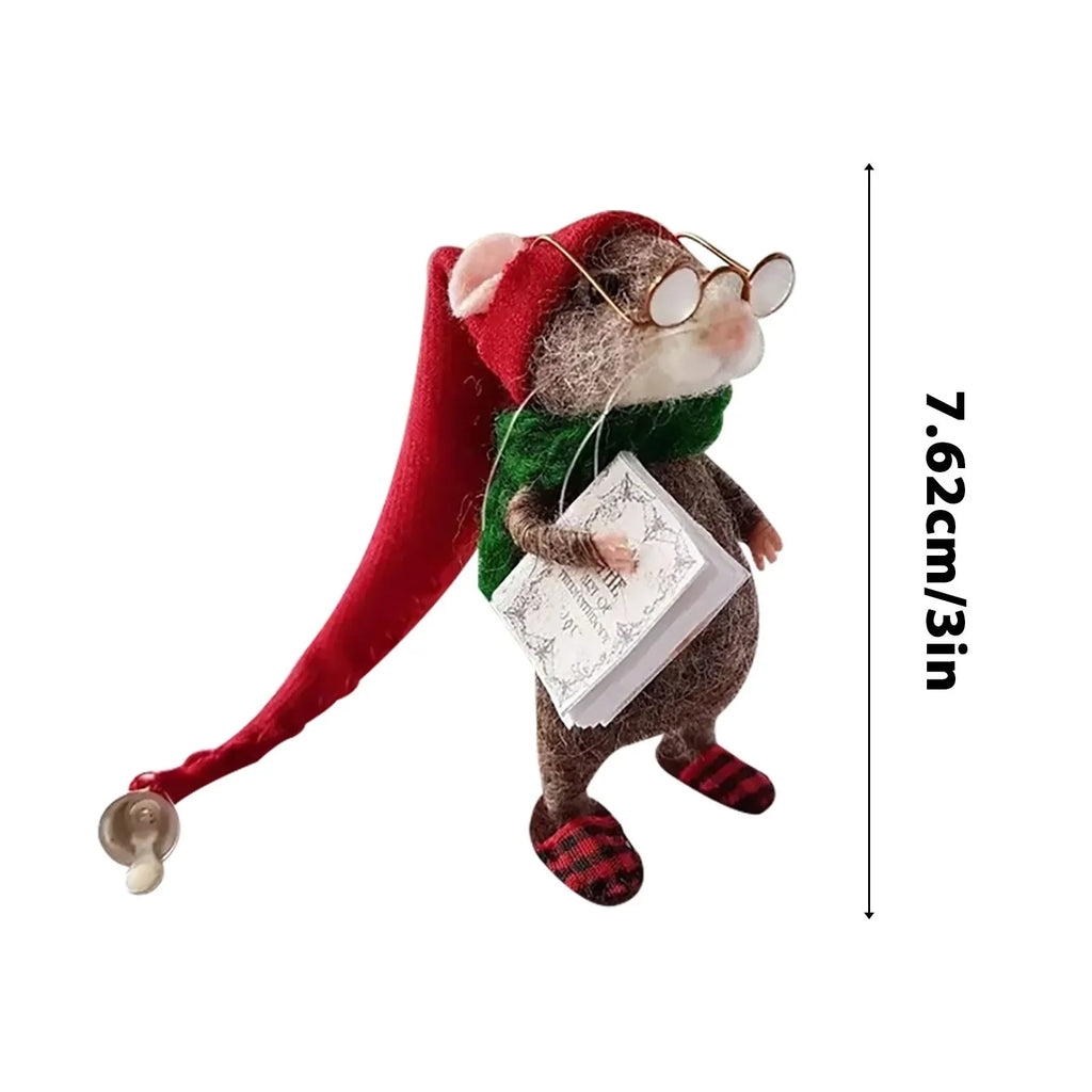 Needle Felting Mouse Craft Kit with Wool and Wire Frame for Holiday Decor All Vera Mart