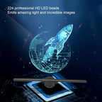 Floating 3D Hologram Projector with LED Fan and Adjustable Brightness All Vera Mart