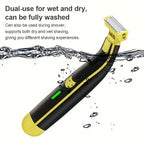 Rechargeable Body Groomer with Four Interchangeable Heads and Floating Blade, Wet and Dry Use All Vera Mart