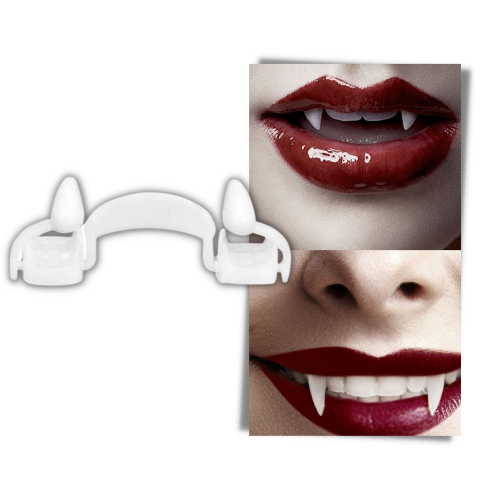 Vampire Fangs with Retractable Mechanism and Storage Case All Vera Mart