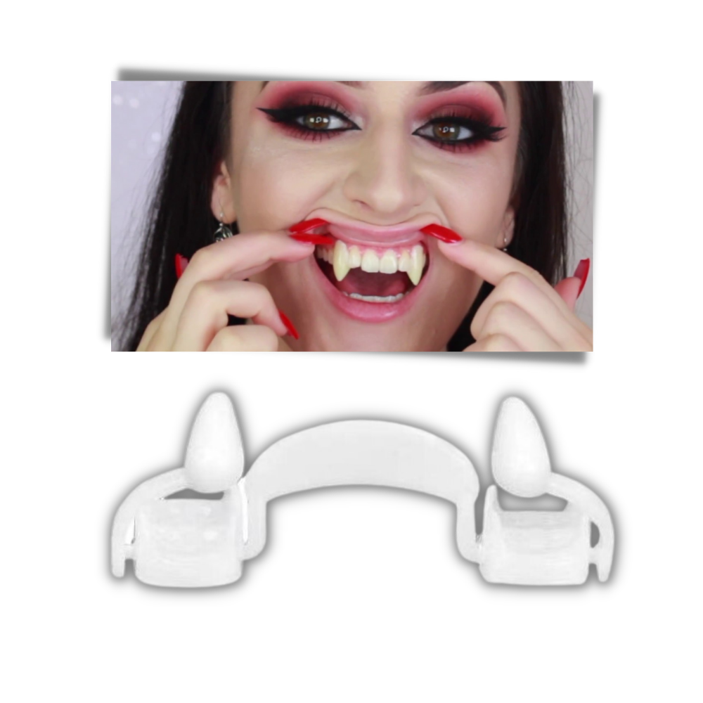 Vampire Fangs with Retractable Mechanism and Storage Case All Vera Mart