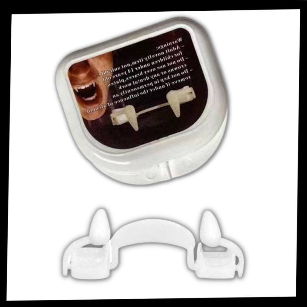 Vampire Fangs with Retractable Mechanism and Storage Case All Vera Mart