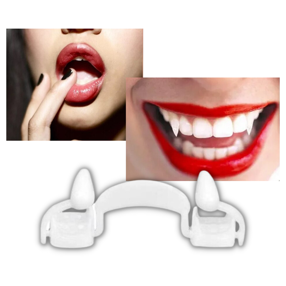 Vampire Fangs with Retractable Mechanism and Storage Case All Vera Mart