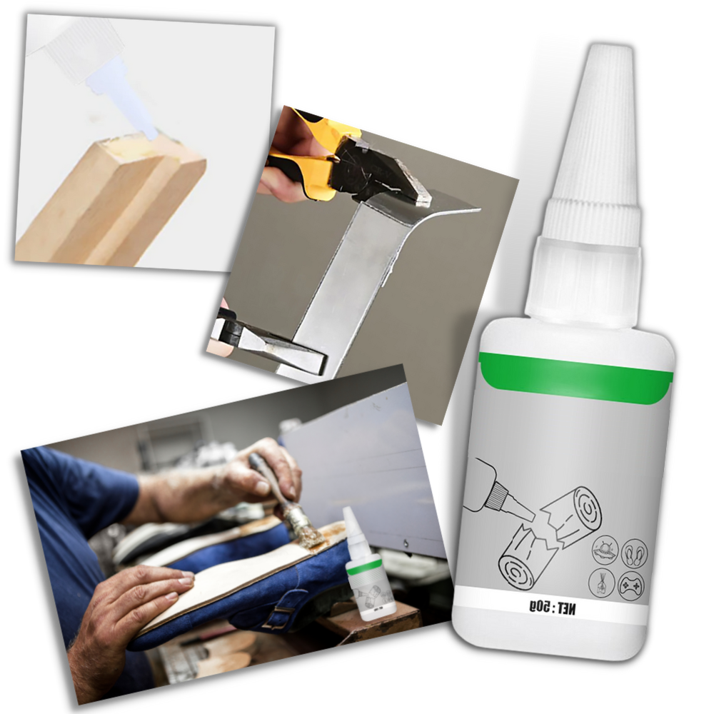 Instant Setting Adhesive for Ceramics, Glass, and Multi-Materials with Clear Finish All Vera Mart