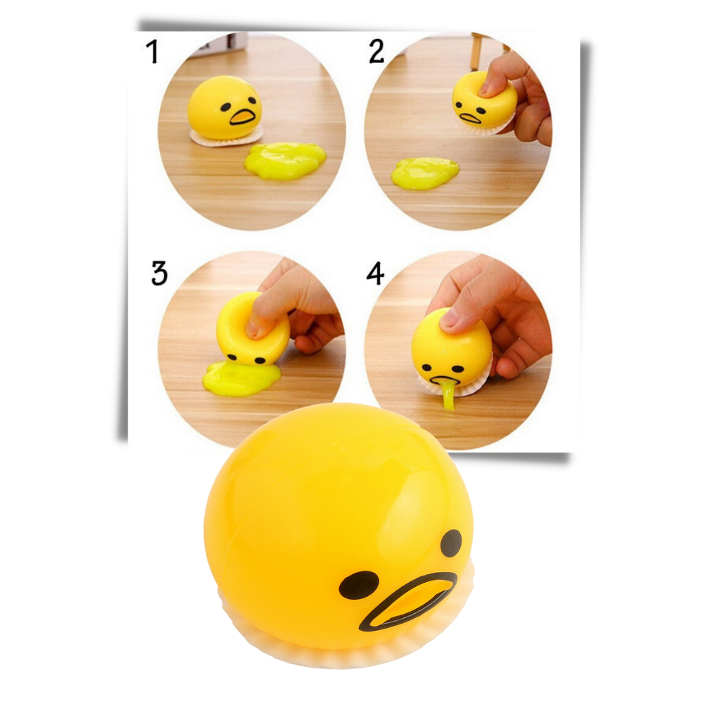 Vomiting Egg Toy with Slime Launcher and Suction Mechanism, Pocket Sized All Vera Mart