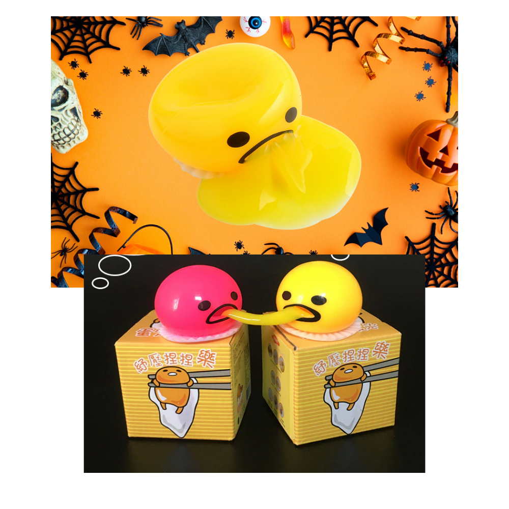 Vomiting Egg Toy with Slime Launcher and Suction Mechanism, Pocket Sized All Vera Mart