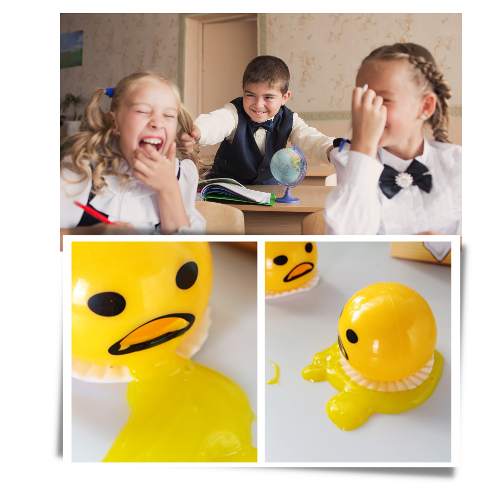 Vomiting Egg Toy with Slime Launcher and Suction Mechanism, Pocket Sized All Vera Mart