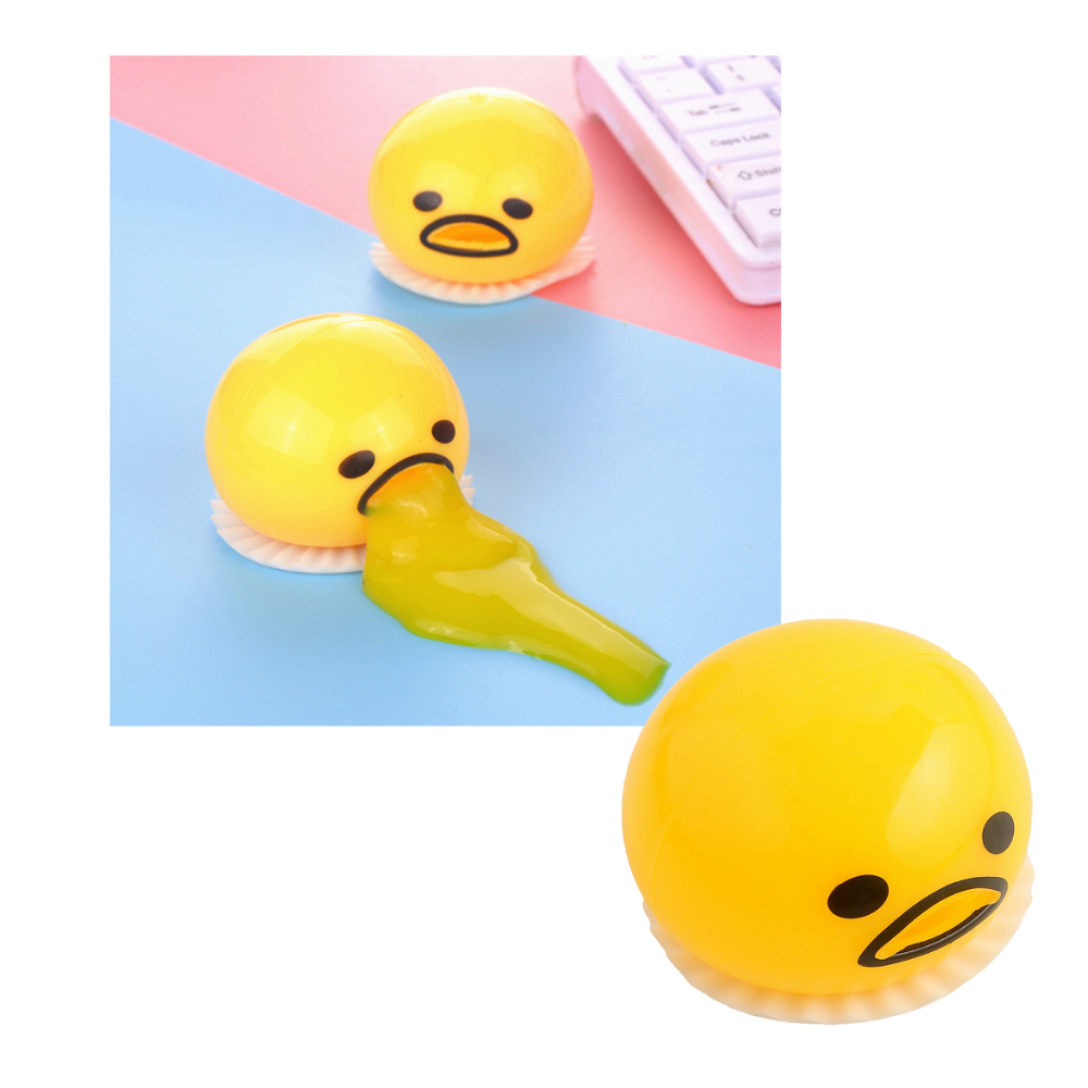 Vomiting Egg Toy with Slime Launcher and Suction Mechanism, Pocket Sized All Vera Mart