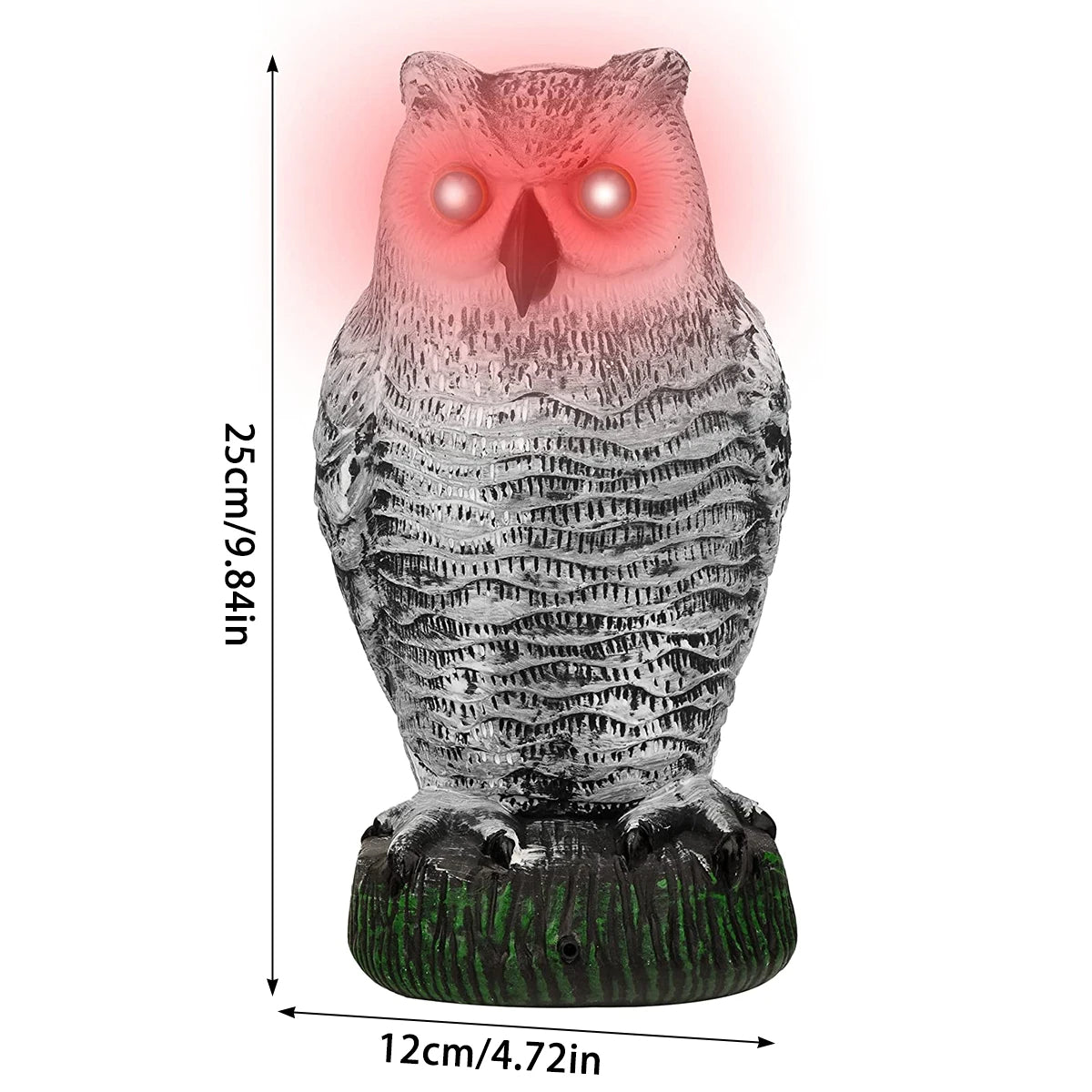 Rotating Owl Decoy with Flashing Eyes and Sound Effects All Vera Mart