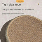 Sisal Cat Scratcher Bed with Curved Resting Bowl and Anti-Slip Base All Vera Mart