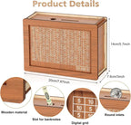 Wooden Cash Money Saving Box,Piggy Bank for Kids & Adults,10000 Savings Challenge Box,Coin Bank Toys Gift for 3-12 Year Old Boys & Girls (10000 Dollar) allveramart