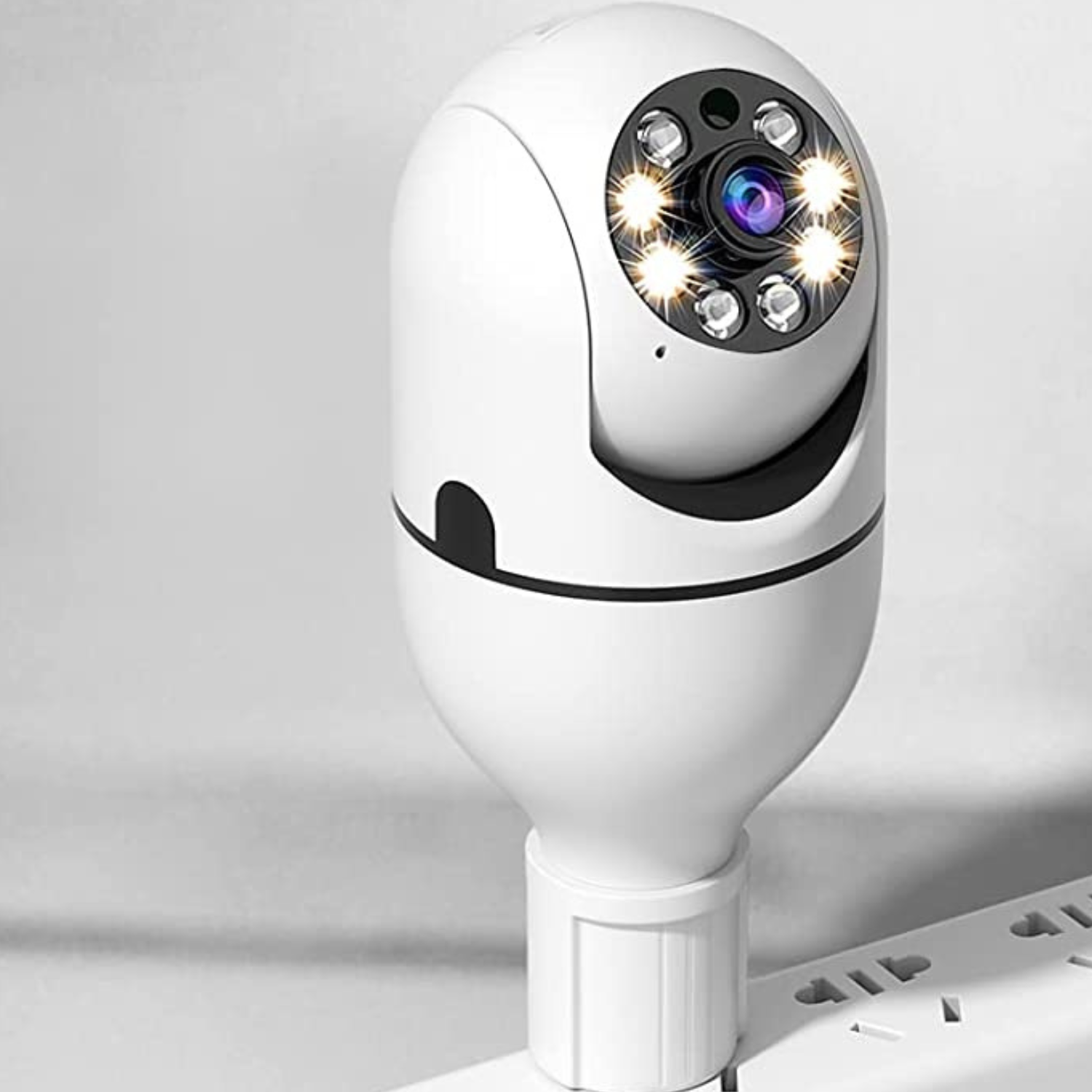 Smart Light Bulb Security Camera with 355-Degree Rotation and Night Vision All Vera Mart