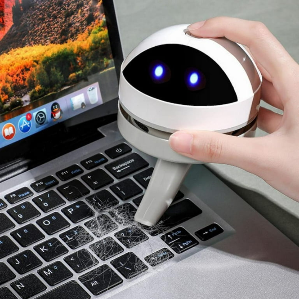 Mini Desk Vacuum Robot with 120-Minute Runtime and USB Charging Cable All Vera Mart