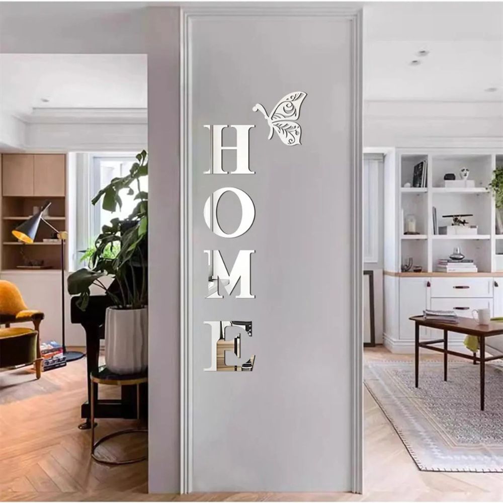 Geometric Mirror Wall Sticker with Self-Adhesive Backing and Reflective Acrylic Surface All Vera Mart