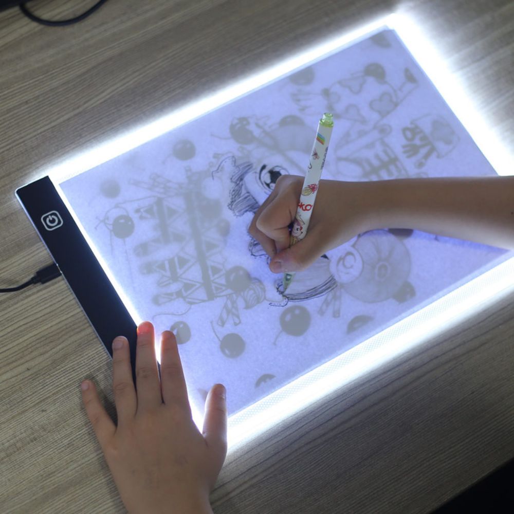LED Light Pad for Tracing with Three Brightness Settings, A4 A5 Sizes All Vera Mart