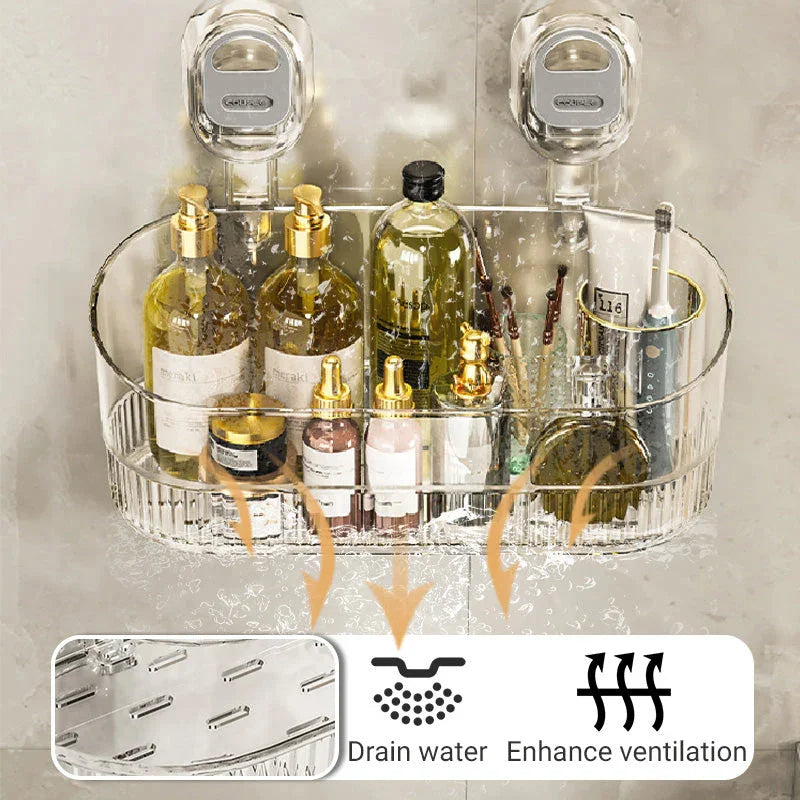Shower Bottle Organizer with Suction Cup Wall Mount and 11-Pound Capacity All Vera Mart