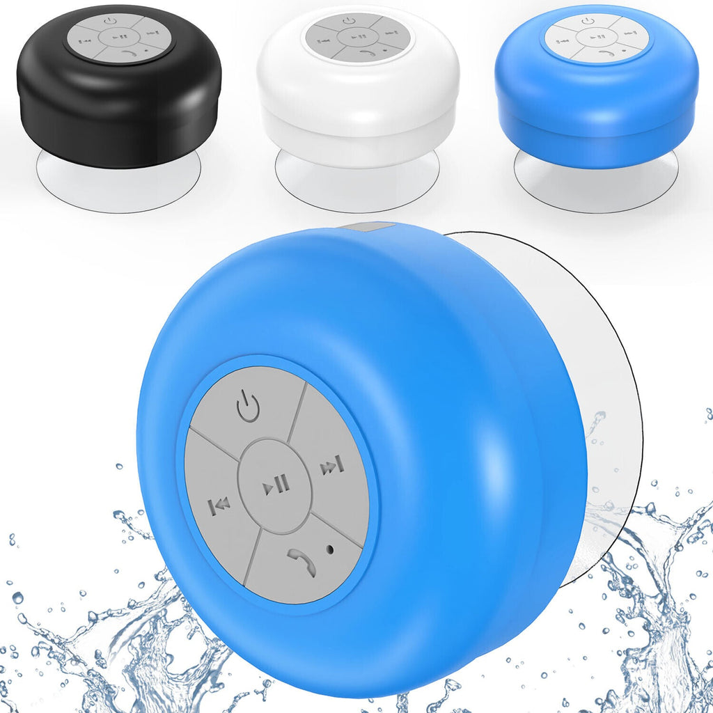 Waterproof Wireless Speaker with Suction Cup Mount and Hands-Free Calling, 10-Hour Battery All Vera Mart