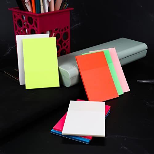 Transparent Sticky Notes with Repositionable Adhesive, 3x2 Inches, 400 Sheets All Vera Mart