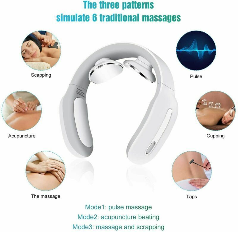 Neck Massager with Pulse Therapy and Heat, 3 Modes Remote Control All Vera Mart