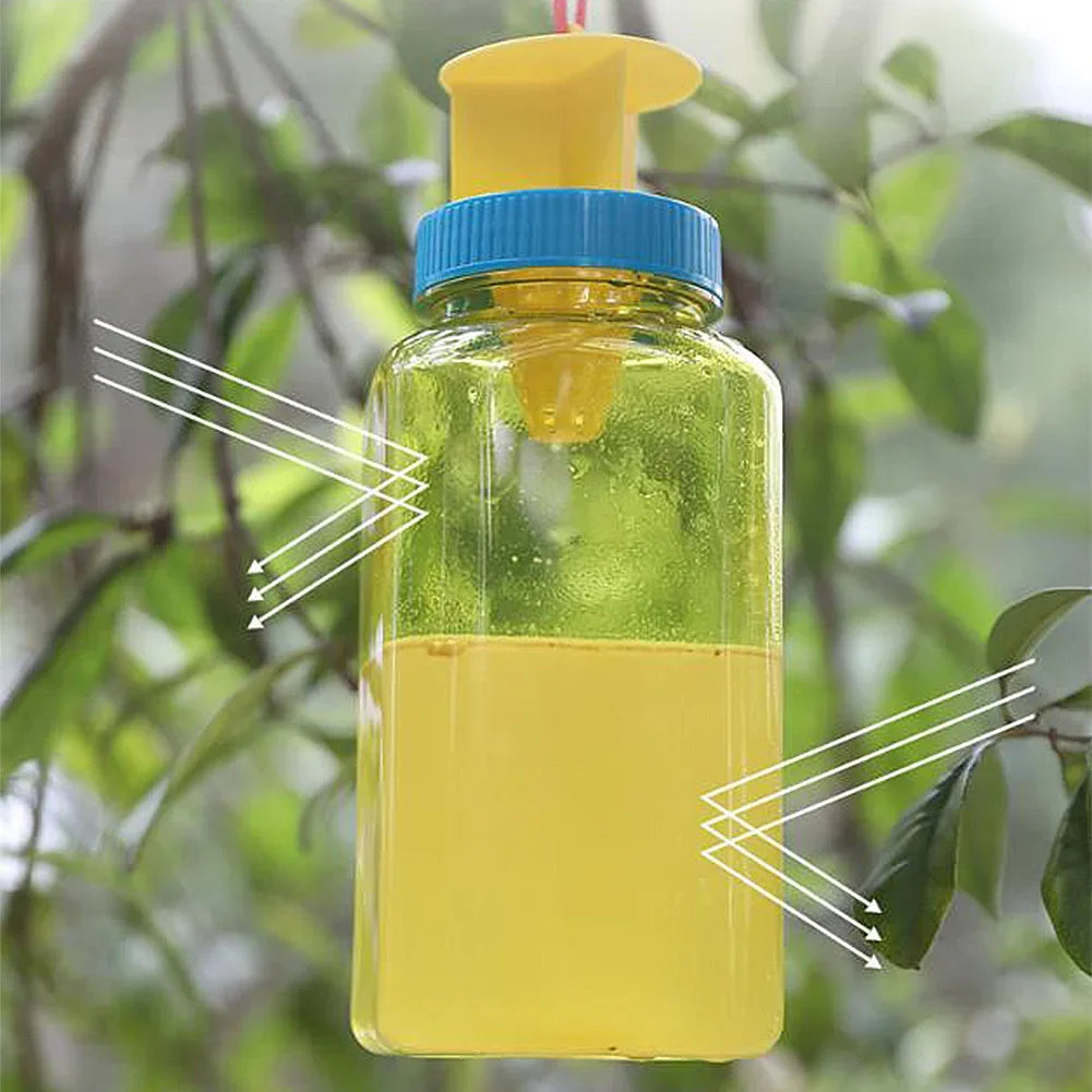 Fruit Fly Trap Bottle with Four Entry Points and Hanging Loop for Gardens All Vera Mart