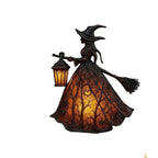 Witch Silhouette Table Lamp with Stained Gown and Battery Operation All Vera Mart