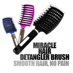 Flexible Bristle Detangler Brush for All Hair Types with Ergonomic Grip All Vera Mart