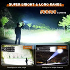 Rechargeable Flashlight with Adjustable Focus Beam and Five Lighting Modes, IPX6 Waterproof All Vera Mart