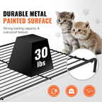 Four Tier Cat Enclosure with Platforms and Hammock for Multiple Pets All Vera Mart