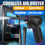 Handheld Air Blower with 156.6 MPH Airflow and Interchangeable Nozzles, 60 Min Runtime All Vera Mart