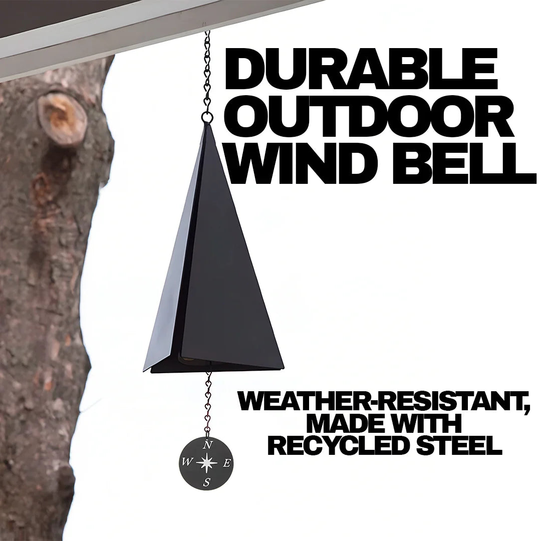 Triangular Wind Bell with Compass Windcatcher and Three Tones, 20 Inch All Vera Mart