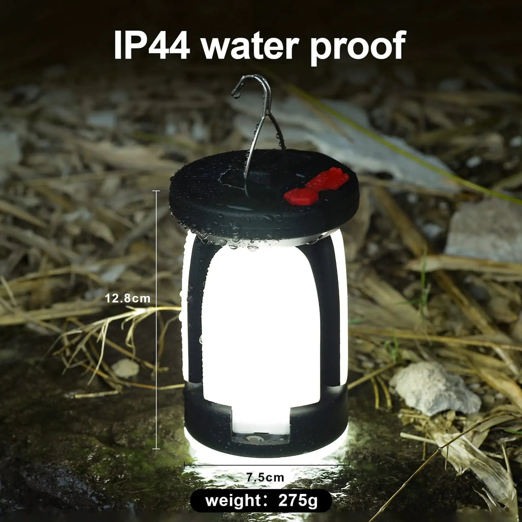 Rechargeable Camping Lantern with Solar Panel and Folding Design, 500 Lumens All Vera Mart