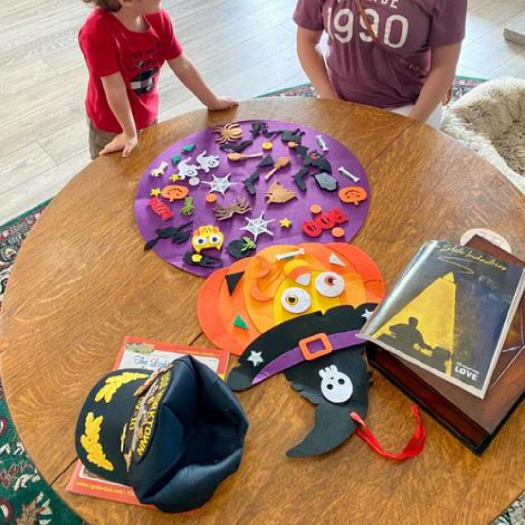 Felt Board for Halloween Scenes with 50 Plus Reusable Pieces All Vera Mart