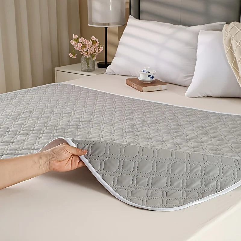 Absorbent Bed Protector Pad with Waterproof Barrier and Nonslip Backing All Vera Mart