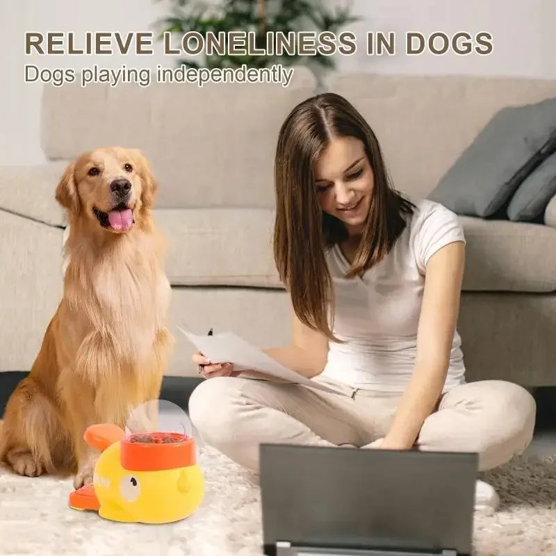 Dog Puzzle Feeder with Duck Shape and Slow Feed Openings All Vera Mart