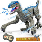 Velociraptor Toy with 2.4GHz Remote and Lifelike Motion, Lights, Rechargeable USB All Vera Mart