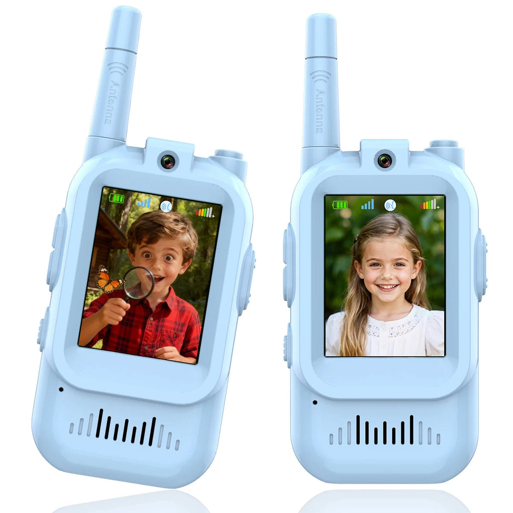 Video Walkie Talkies for Kids with 2.0 Inch Screen and Voice Changing Modes, 2 Pack All Vera Mart